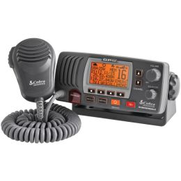 Marine Fixed Mount VHF Radio with Built-in GPS Receiver (Black)